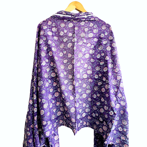Bagru Block Print Sarong, Sarong Beach Wrap, Cotton Sarong,Pareo, Summer Pareo ,Size 45X80 Inc (Purple Colour)