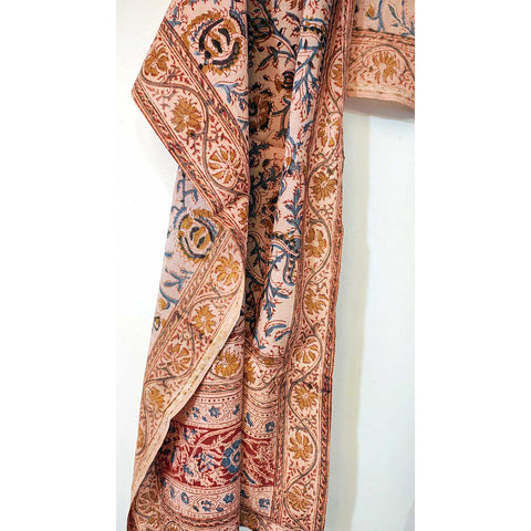 Indian Scarves Women's Kalamkari cotton stole Size  55x194 cm