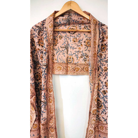 Indian Scarves Women's Kalamkari cotton stole Size  55x194 cm