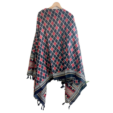 Khadi Cotton Art Silk Silvermerc Designs Checked Dupatta