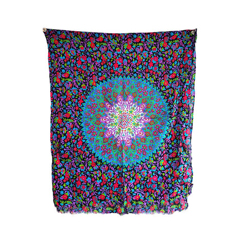 India Scarves Women's Viscose Floral Multicolor Print colour  Stole, 75 Cm x 185 Cm