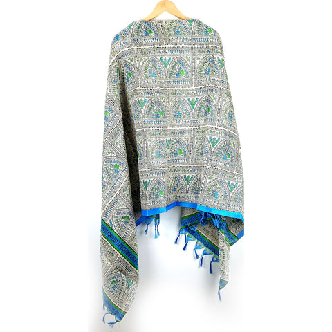 Khadi Cotton Poly Silk Tribal Print Dupatta