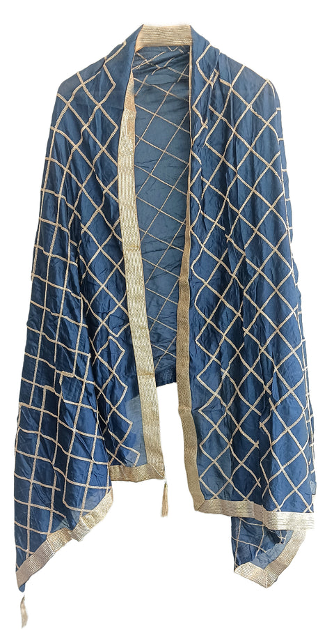 Golden Embroidery Desigen Dupatta Size W 95 Cm X L 210 Cm..