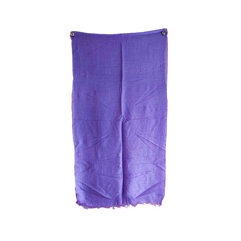 India Scarves Silk Stole, Plain, 51 cm Width x 65 cm Length, Lightweight (Purple)