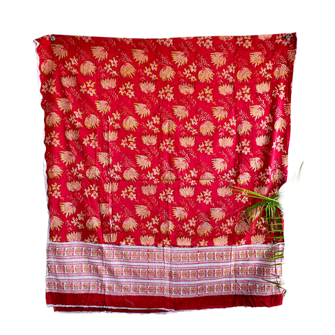 Bagru Block Print Sarong, Sarong Beach Wrap, Cotton Sarong,Pareo, Summer Pareo ,Size 45X80 Inc (Red Colour)