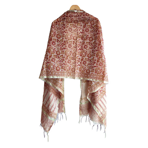 Chanderi Hand Block Printed Duptta