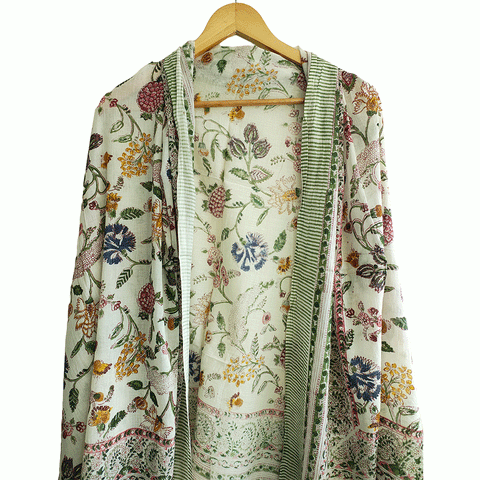 Bagru Block Print Sarong, Sarong Beach Wrap, Cotton Sarong,Pareo, Summer Pareo ,Size 45X80 Inc(light green)