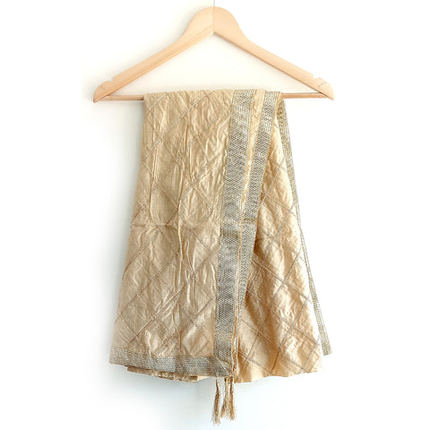 Golden Embroidery Desigen Dupatta Size W 95 Cm X L 210 Cm..