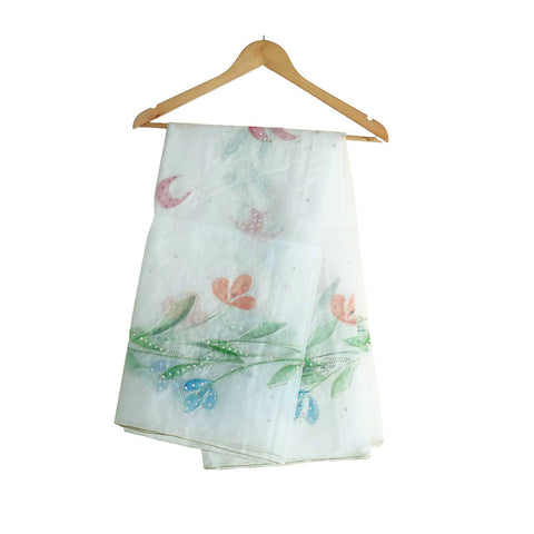 Women's Embroidered Organza Dupatta Size W 95 Cm X L 210 Cm…