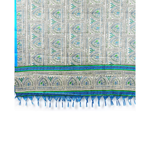 Khadi Cotton Poly Silk Tribal Print Dupatta