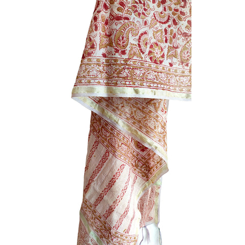 Chanderi Hand Block Printed Duptta