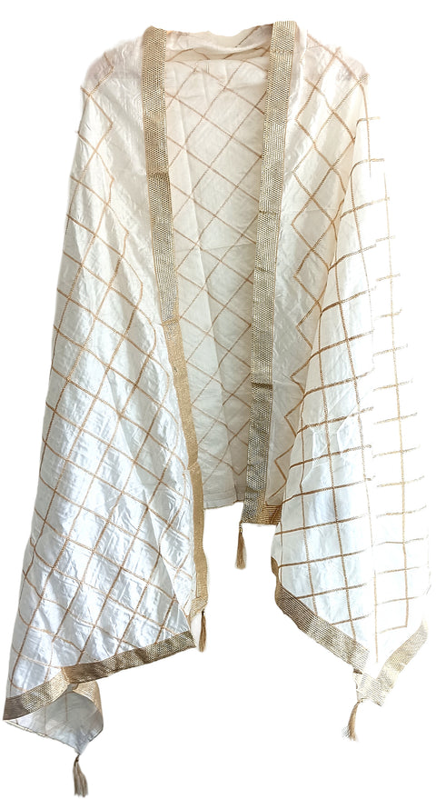 Golden Embroidery Desigen Dupatta Size W 95 Cm X L 210 Cm..