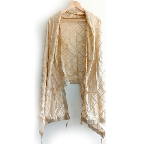 Golden Embroidery Desigen Dupatta Size W 95 Cm X L 210 Cm..