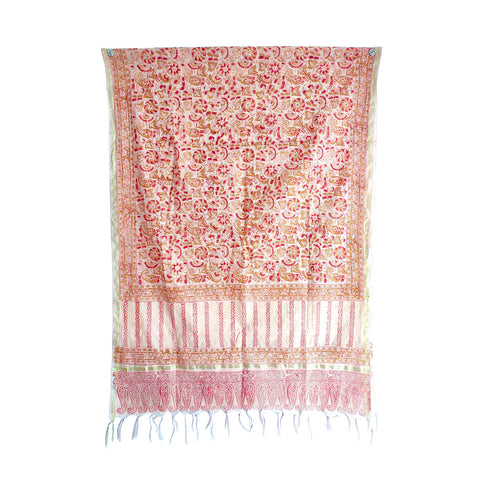 Chanderi Hand Block Printed Duptta