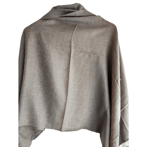 Earthy Elegance Embroidered Wool Stole | Artisan Winter Wrap for Women