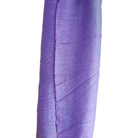 India Scarves Silk Stole, Plain, 51 cm Width x 65 cm Length, Lightweight (Purple)