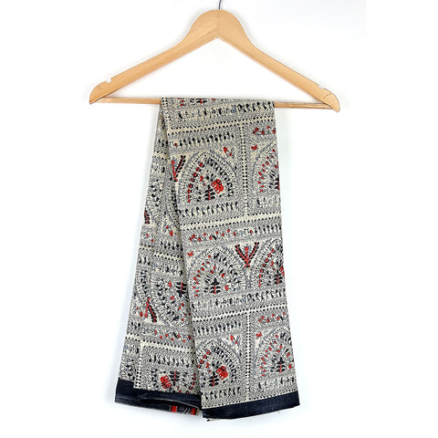 Khadi Cotton Poly Silk Tribal Print Dupatta