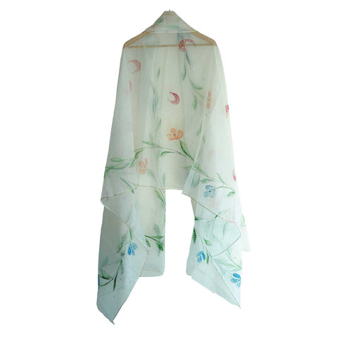 Women's Embroidered Organza Dupatta Size W 95 Cm X L 210 Cm…