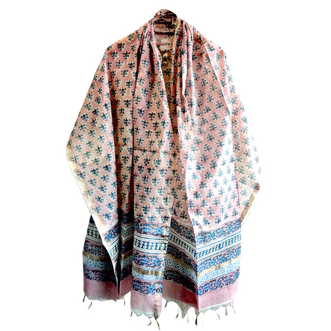 Chanderi Hand Block Printed Duptta
