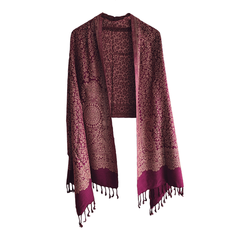 Warm and Elegant: Winter Viscose & Acrylic Stole