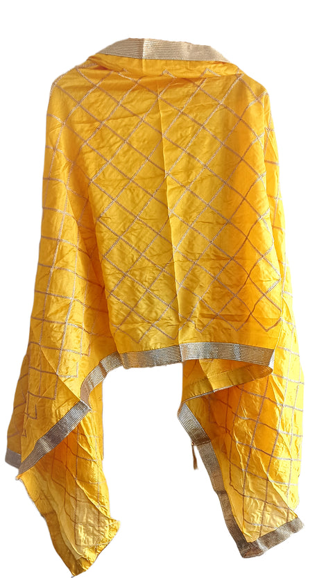 Golden Embroidery Desigen Dupatta Size W 95 Cm X L 210 Cm..