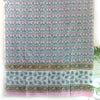 Bagru Hand Block Floral Print Pink and Green Color Cotton Dupatta Size 115X250 Cm