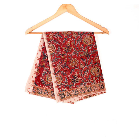 Indian Scarves Women's Kalamkari cotton stole Size  55x194 cm