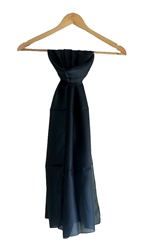Silk Stole, Plain Multi Color, 51 cm Width x 65 cm Length, Lightweight
