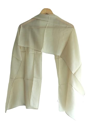 Silk Stole, Plain Multi Color, 51 cm Width x 65 cm Length, Lightweight