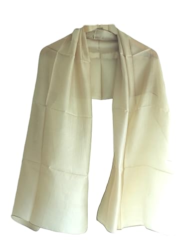 Silk Stole, Plain Multi Color, 51 cm Width x 65 cm Length, Lightweight