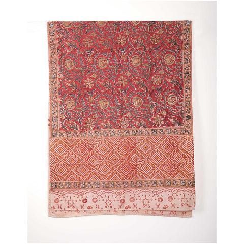 Indian Scarves Women's Kalamkari cotton stole Size  55x194 cm