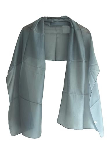 Silk Stole, Plain Multi Color, 51 cm Width x 65 cm Length, Lightweight