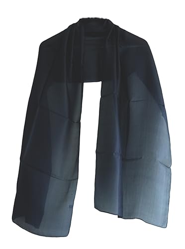 Silk Stole, Plain Multi Color, 51 cm Width x 65 cm Length, Lightweight