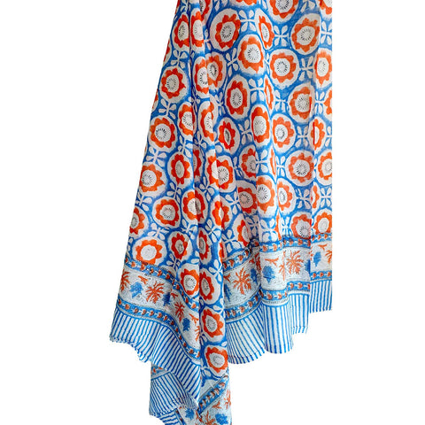Bagru Block Print Sarong, Sarong Beach Wrap, Cotton Sarong,Pareo, Summer Pareo ,Size 45X80 Inc