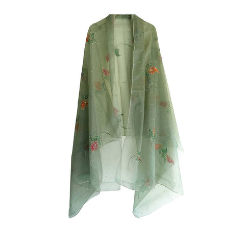 Women's Embroidered Organza Dupatta Size W 95 Cm X L 210 Cm…