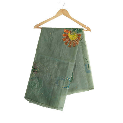 Women's Embroidered Organza Dupatta Size W 95 Cm X L 210 Cm…