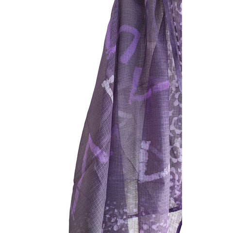 India Scarves Bagru Hand Block Floral kota Doria silk cotton Dupatta (Dark Blue)