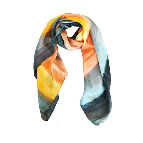 Contemporary Silk Square Scarf 100 X 100 Cm