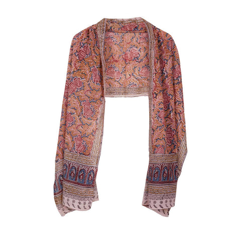 Indian Scarves Women's Kalamkari cotton stole Size  55x194 cm