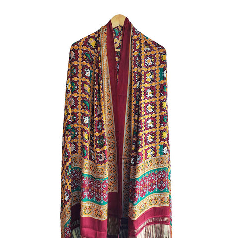 Semi Gaji Silk Bandhani Dupatta