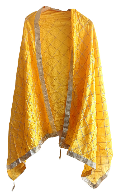 Golden Embroidery Desigen Dupatta Size W 95 Cm X L 210 Cm..