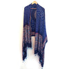 Elegantly Crafted Modal Silk Blue Dupatta with Ajrak Bandhani Artistry