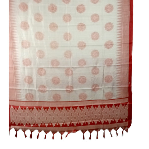 Khadi Cotton Poly Silk Digital Elegancia Print Dupatta