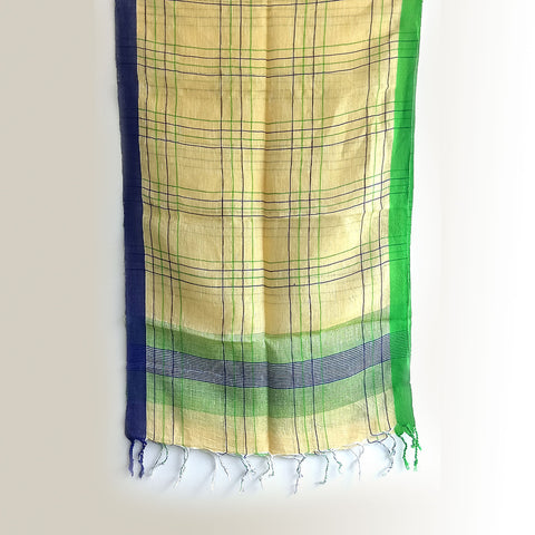 Linen Silk Lemon Yellow Soft Stole