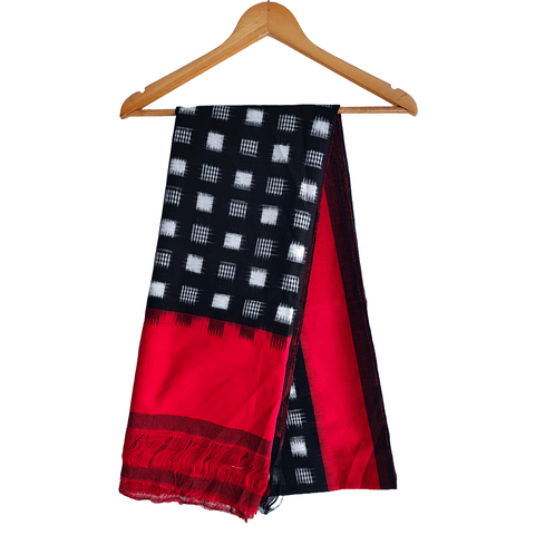 Eternal Beauty Handwoven Pochampally Ikat Silk Dupatta with Zari Elegance