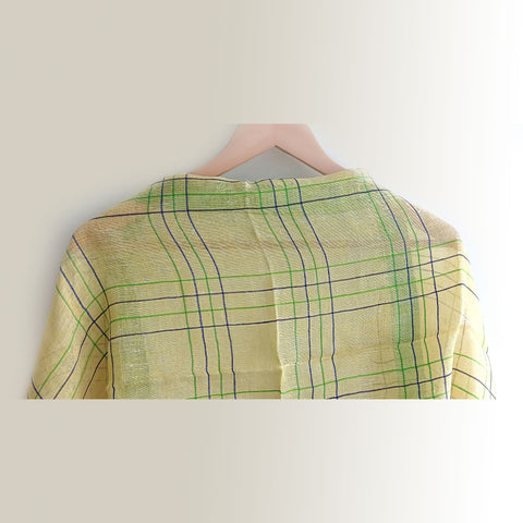 Linen Silk Lemon Yellow Soft Stole