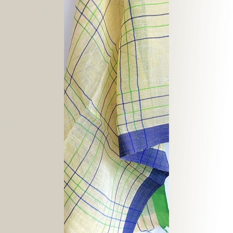 Linen Silk Lemon Yellow Soft Stole