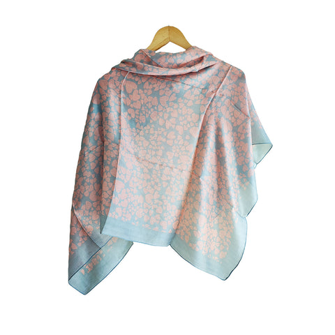 Softly Designed Silk Square Scarf 100 X 100 Cm