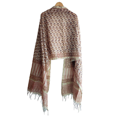 Chanderi Hand Block Printed Duptta
