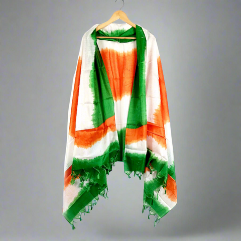Tiranga Khadi Cotton Silk Digital Print Dupatta for Women